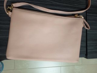 Bolso mujer beige y rosa