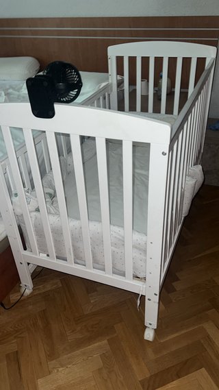 Cuna Bebe Colecho Varias Posiciones Colchon