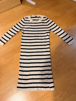 Vestido de punto de rayas