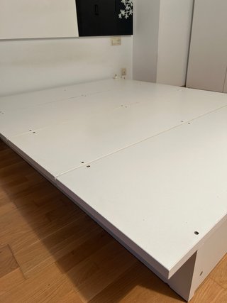 Base de cama Tatami madera blanca