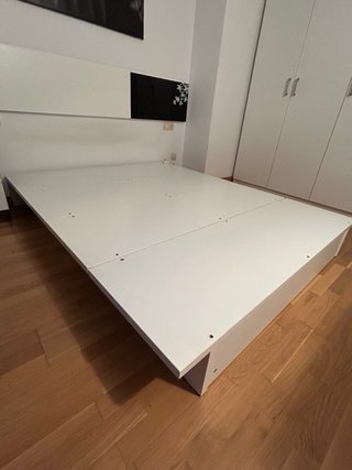 Base de cama Tatami madera blanca