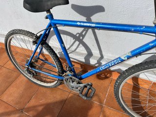 Bicicleta de montaña azul