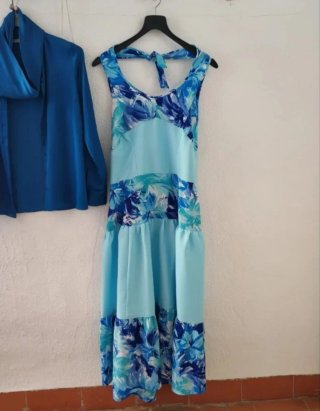 Conjunto Vestido 2 Piezas Azul