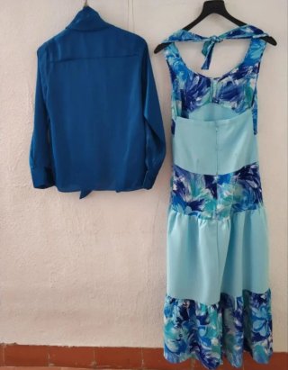 Conjunto Vestido 2 Piezas Azul