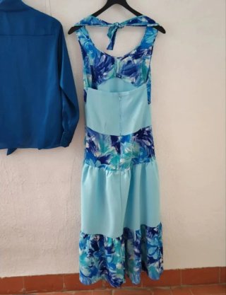 Conjunto Vestido 2 Piezas Azul