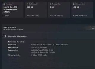 Portátil HP 15 pulgadas