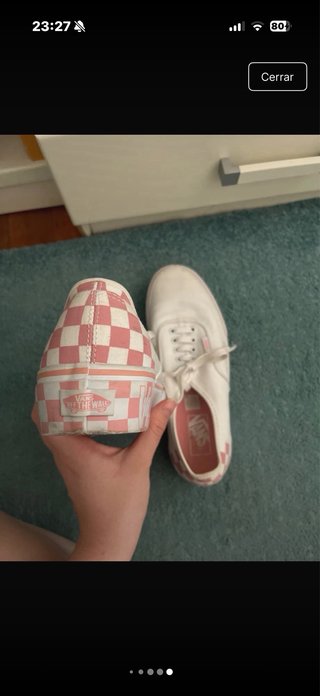 Zapatillas Vans Blancas y Rosas