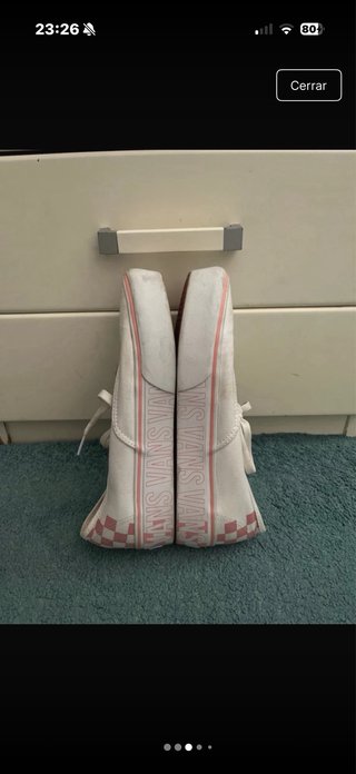 Zapatillas Vans Blancas y Rosas