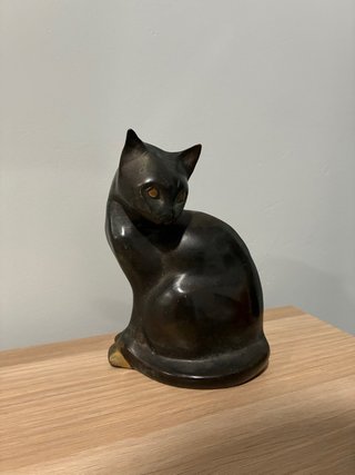 Figuras de bronce perro y gato perfecto estado