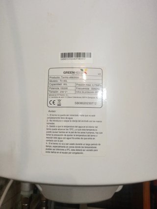 Termo eléctrico Greenheiss blanco