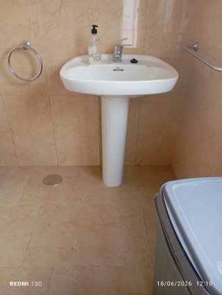 Lavabo de cerámica blanco con pedestal