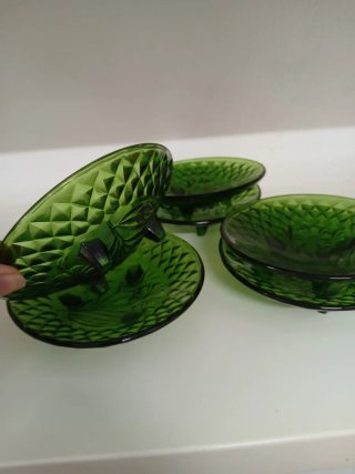 Taças de Sobremesa Vintage Verdes