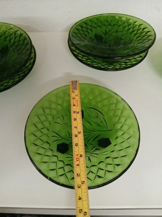 Taças de Sobremesa Vintage Verdes