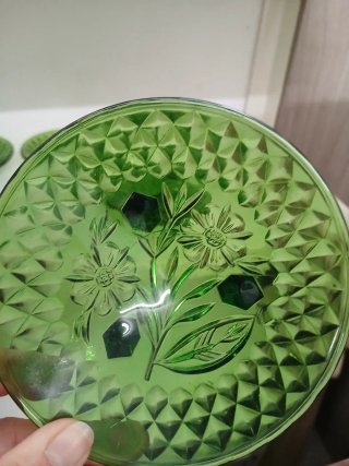 Taças de Sobremesa Vintage Verdes