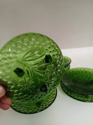 Taças de Sobremesa Vintage Verdes