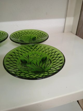 Taças de Sobremesa Vintage Verdes
