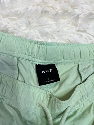 HUF Bañador/Short verde menta con bolsillos morado