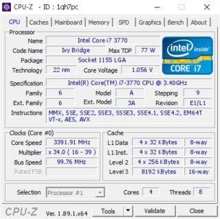 Procesador Intel Core i7-3770 3.4Ghz socket 1155
