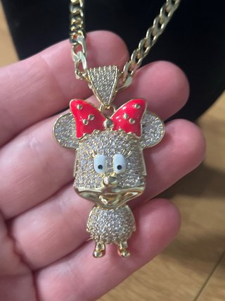 Collar 45 cm laminado 14K Minnie Mouse