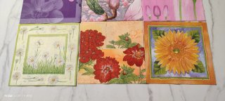 Servilletas decoradas flores papel