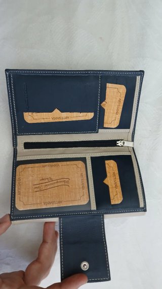 Cartera de piel Ubrique patchwork