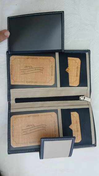 Cartera de piel Ubrique patchwork