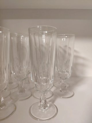 Copas de cava de cristal