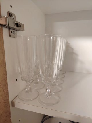 Copas de cava de cristal