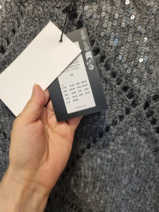 Jersey Only gris lentejuelas talla xs