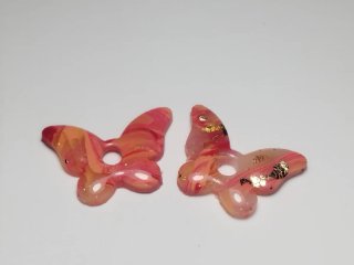Pendientes Flor Cuadros Rojo Naranja