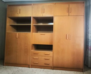 Cama plegable con armario y escritorio