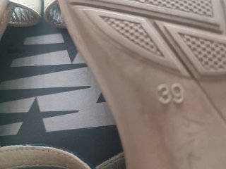 Sandalias mujer flores azul y blanco
