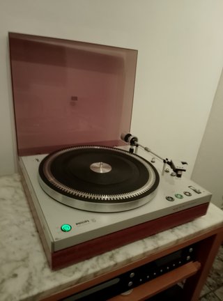Giradiscos Philips GA 212 Argento/Marrone