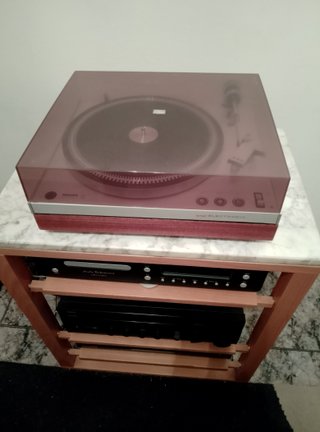 Giradiscos Philips GA 212 Argento/Marrone