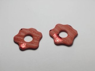Pendientes circulares morados