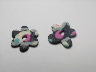 Pendientes circulares morados