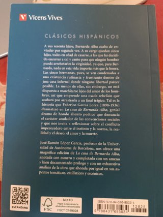 Libro la Casa de Bernarda Alba