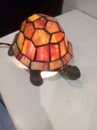 Lámpara Tiffany Tortuga Bronce Cristal
