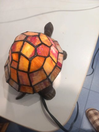 Lámpara Tiffany Tortuga Bronce Cristal