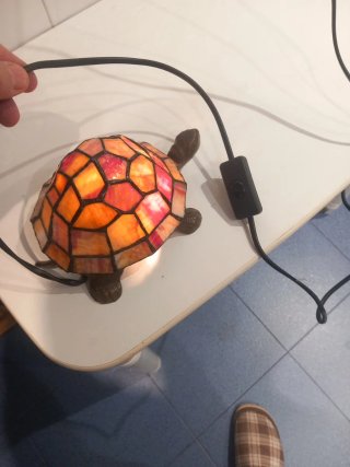 Lámpara Tiffany Tortuga Bronce Cristal