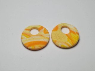 Pendientes florales con purpurina