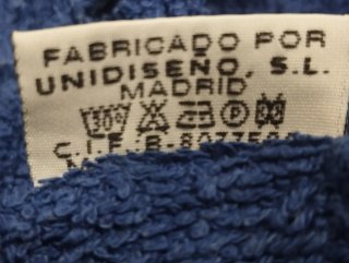 Pantalón corto unisex azul tela toalal
