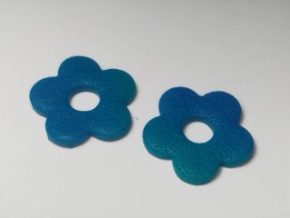 Pendientes Flor Azul, Verde, Rosa