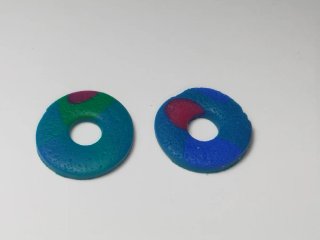 Pendientes Flor Azul, Verde, Rosa