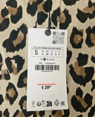 Pantalón Zara recto tiro alto T.36