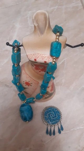 Collana Scarabeo e Spilla Alpaca Messico