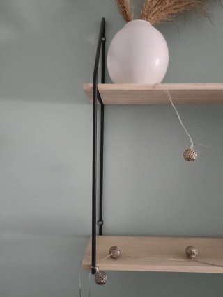 Estantería de pared madera y metal