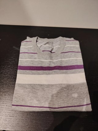 Jersey rayas morado y blanco