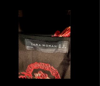 Kimono Zara Mujer Bordado Flecos seda algodon