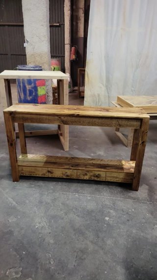 Consola Roble Madera Reciclada